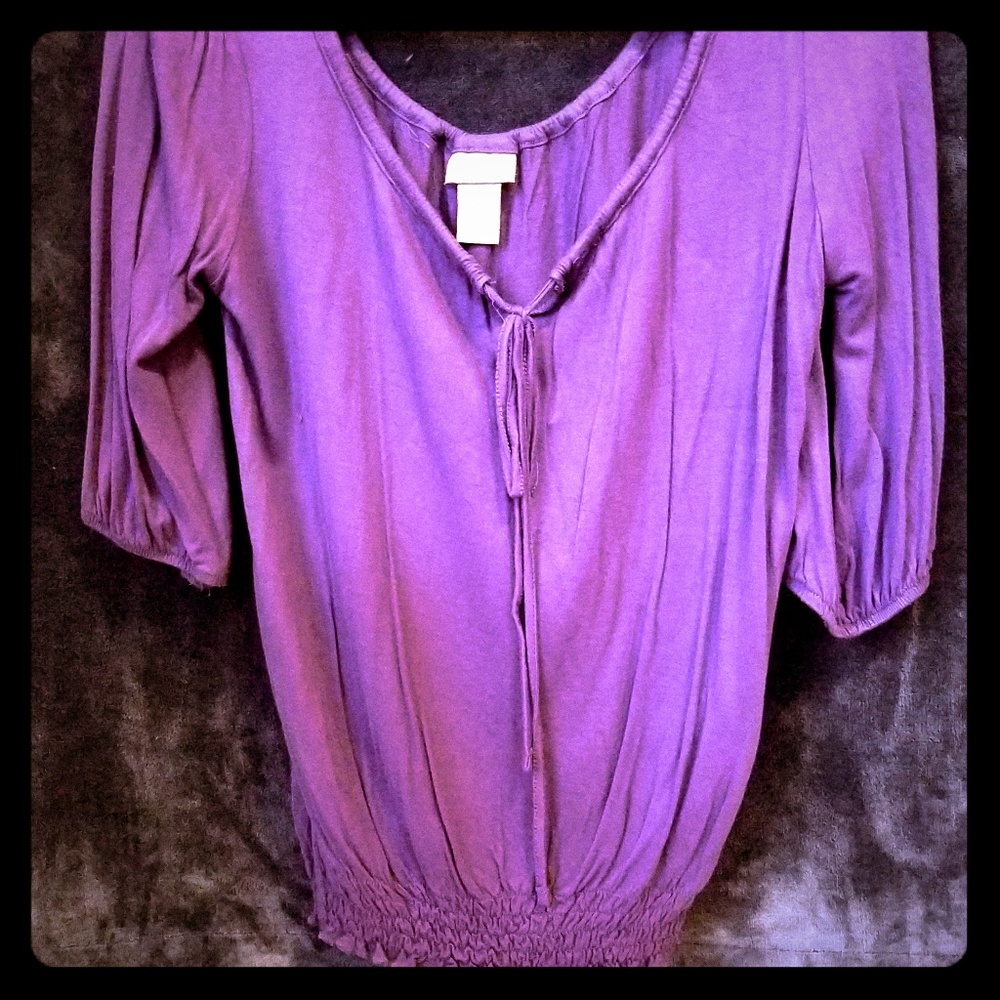 Women's indigo blue top, last picture is accurate